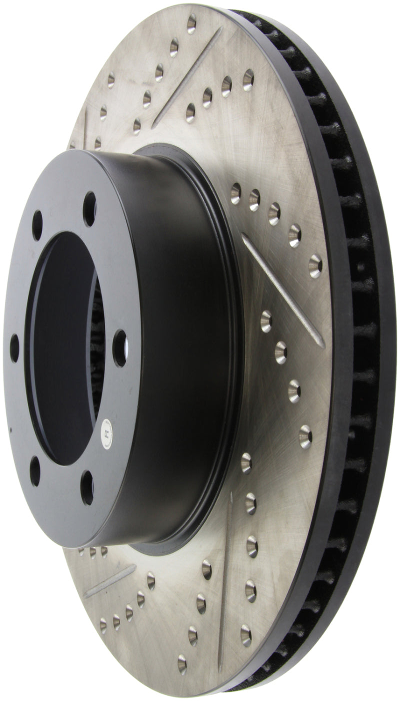 Stoptech 127.44118R 00-06 Toyota Tundra / 01-07 Toyota Sequoia Front Right Slotted & Drilled Rotor