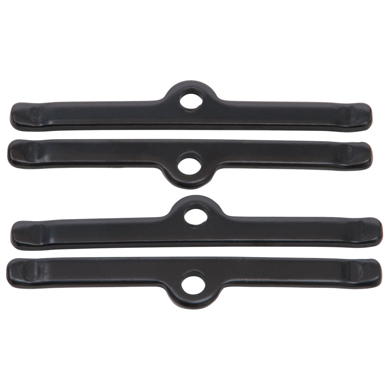 Edelbrock 44263 Vc Hold Down Tab Kit fits SBC 5In Long Steel Black Set of 4
