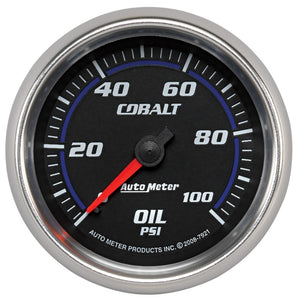 AutoMeter 7921 Autometer Cobalt 66mm 0-100 PSI Oil Pressure Gauge