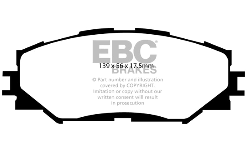 EBC DP21791 fits Lexus 10-12 HS250h 2.4 Hybrid Greenstuff Front Brake Pads