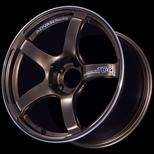 Advan YAD8J45DUAR TC4 18x9.5 +45 5x100 Racing Umber Bronze and Ring Wheel