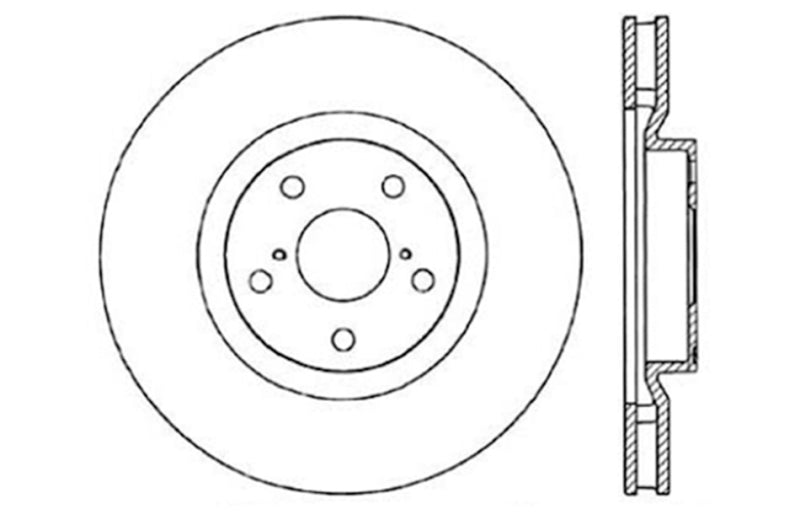 Stoptech 128.44103L 93-98 fits Toyota Supra Turbo Drilled Left Front Rotor
