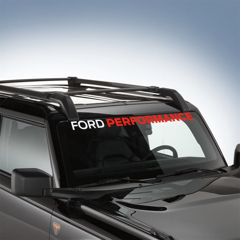 fits Ford Racing M-1820-BRR fits Ford Performance Bronco Windshield Banner - White/Red