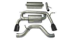 CORSA Performance 14212BLK Corsa 2006-2008 Hummer H3 3in Cat-Back Dual Rear w Single 4in Black Pro-Series Tips