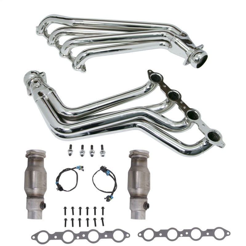 BBK  4021 Camaro LS3 L99 Long Tube Exhaust Headers With Converters - 1-3/4 Chrom