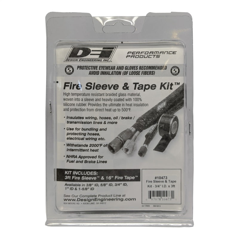 DEI 10473 Fire Sleeve and Tape Kit 3/4in I.D. x 3ft