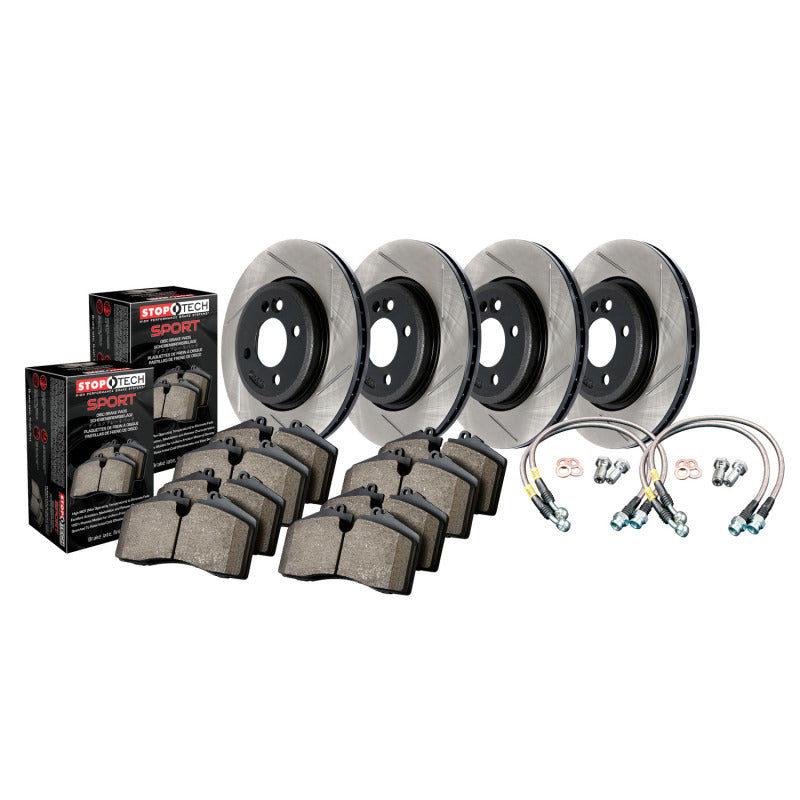 Stoptech 977.3407 Sport Axle Pack, Slotted, 4 Wheel