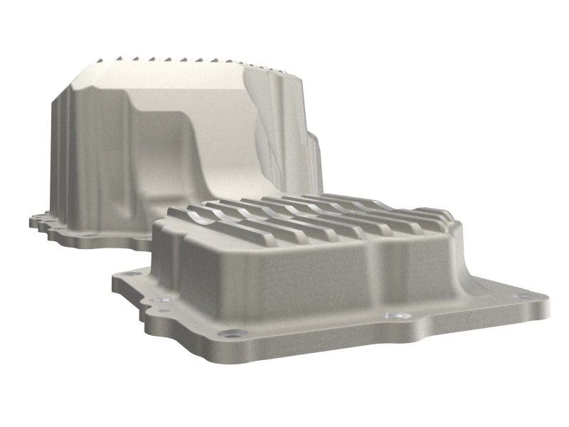 aFe 46-71360A fits GM Diesel Trucks 17-19 V8-6.6L L5P POWER Street Series Engine Oil Pan Raw w/ Machined Fins