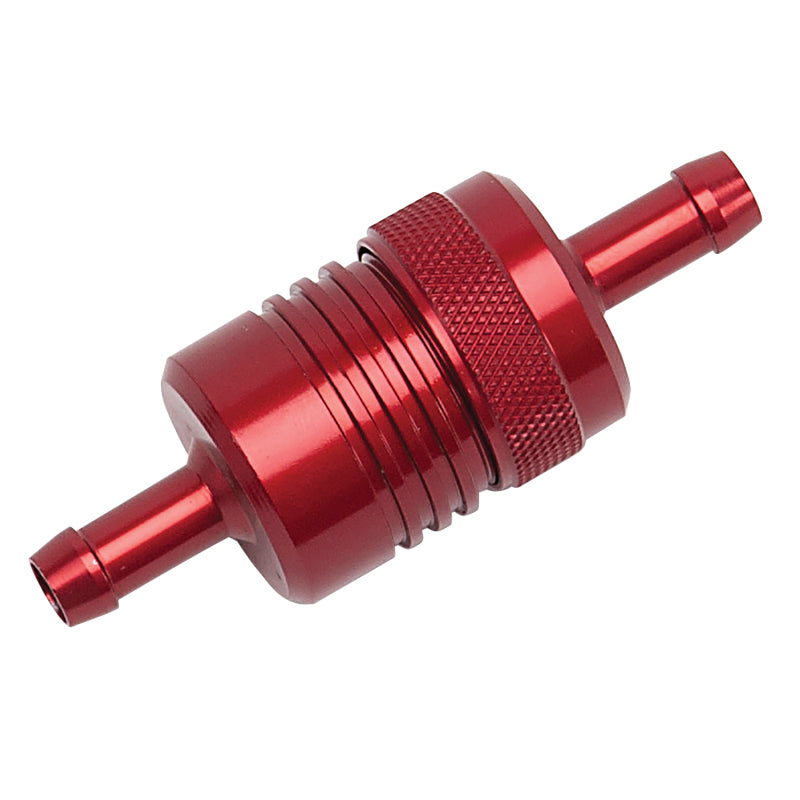 Russell 645070 Performance Red Street Fuel Filter (3in Length 1-1/8in diameter 5/16in inlet/outlet)