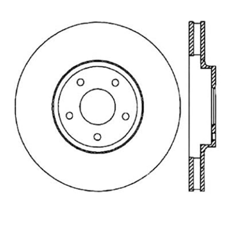 Stoptech 127.42080R 06-07 350Z / 05-07 G35 exp Sport/ 06-07 G35X SportStop Slotted & Drilled Front Right Rotor