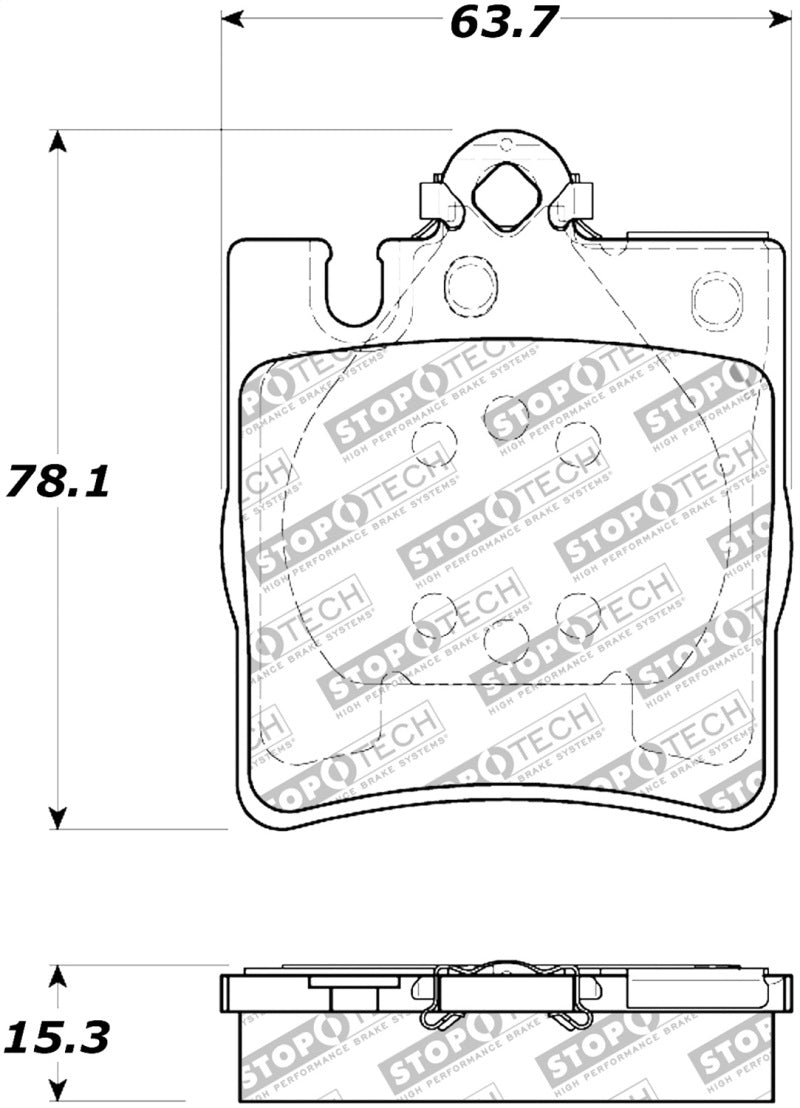 Stoptech 308.0876 Street Touring Brake Pads