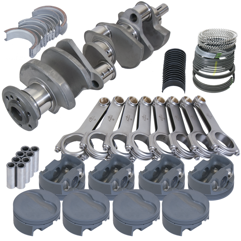 Eagle 515044155 fits Pontiac 455 4.500in Crank 6.800in H-Beam -6cc Flat Top 4.155in Pistons Rotating Assembly