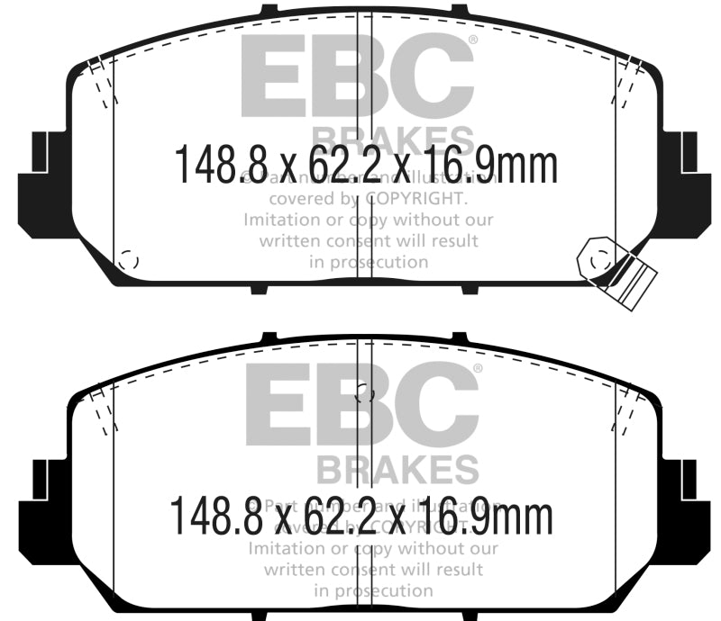 EBC DP23049 16+ fits Acura ILX 2.4 Greenstuff Front Brake Pads