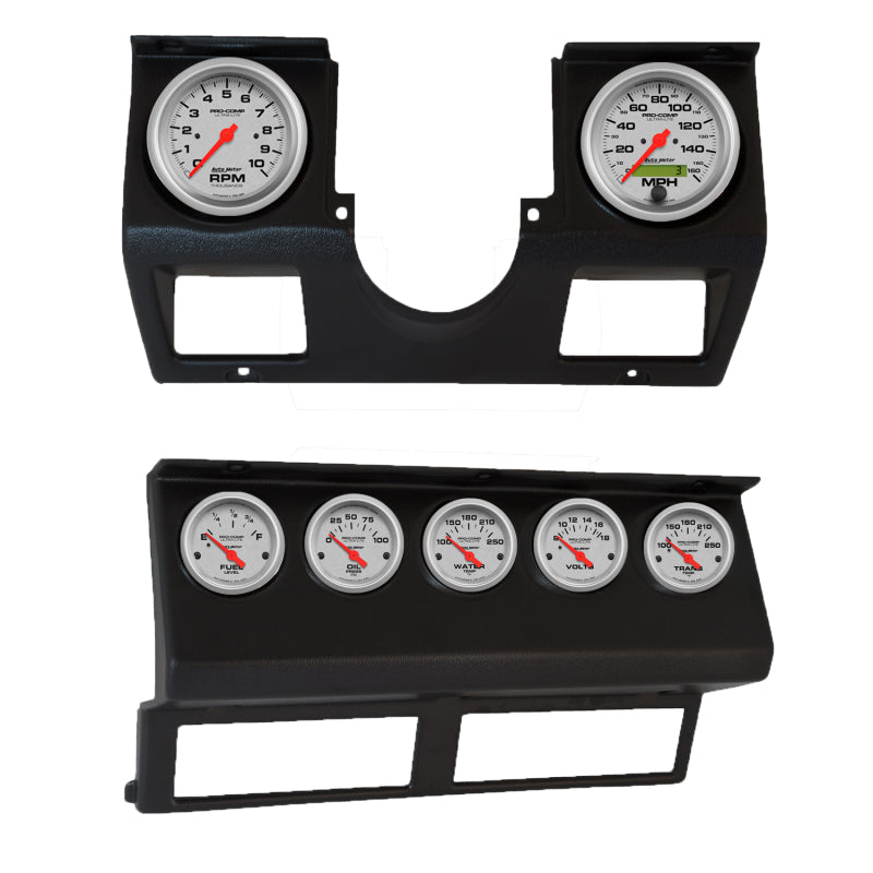 AutoMeter 7040-13 Autometer Ultra-Lite Direct Fit Dash Kit 87-96 fits Jeep Wrangler YJ (Tach/MPH/FL/OilP/WTMP/VLT/TRNS)