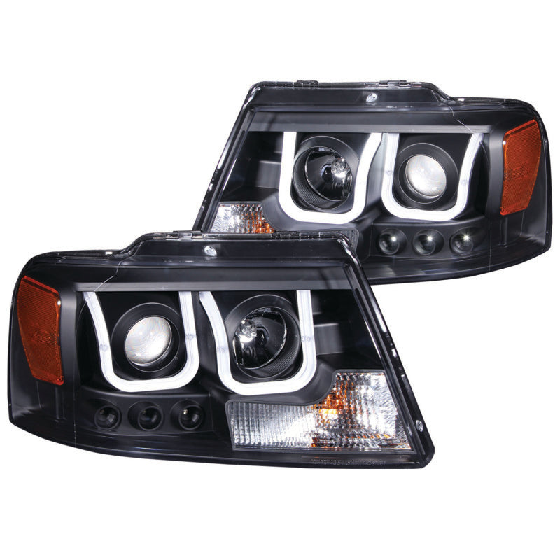 ANZO 111288 2008 fits Ford 04-20 F-150 Projector Headlights w/ U-Bar Black