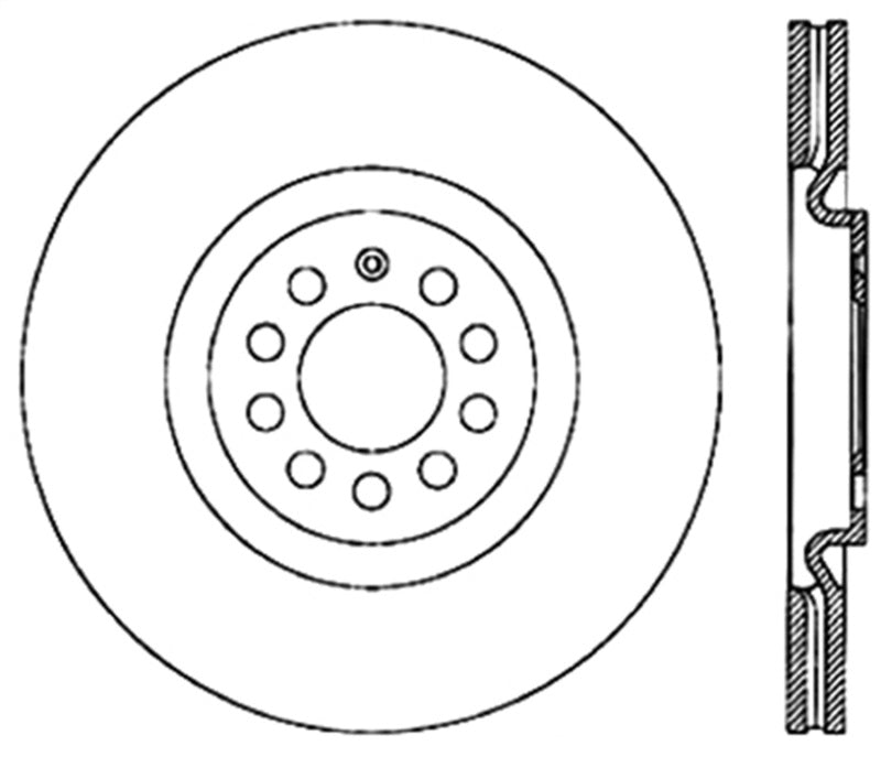 Stoptech 127.33062CR Cryo Slotted & Drilled Sport Brake Rotor - Right