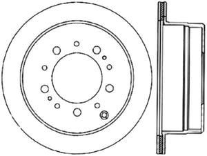 Stoptech 126.44087CSR 98-07 Toyota Land Cruiser Rear Right Slotted Sport Cryo Brake Rotor