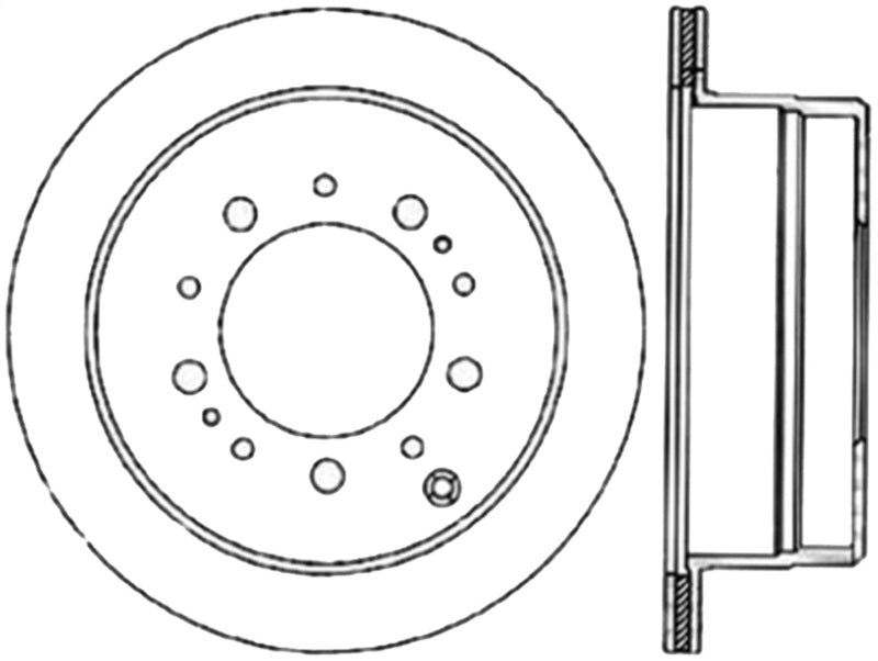 Stoptech 126.44087CSR 98-07 Toyota Land Cruiser Rear Right Slotted Sport Cryo Brake Rotor