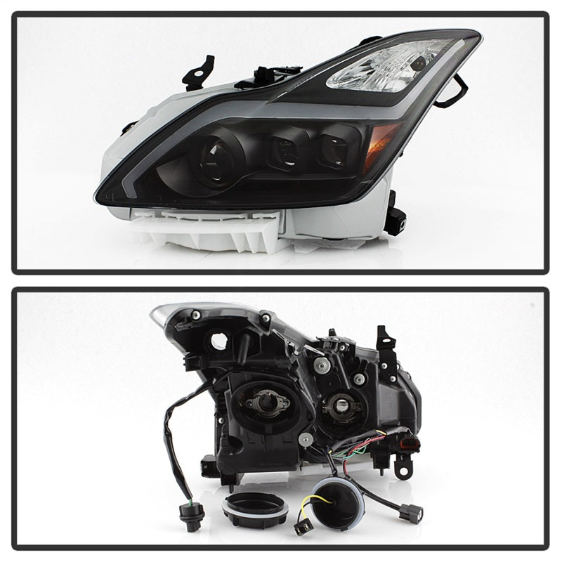 xTune 9039331 fits Infiniti G37 Coupe (non-AFS) 08-15 Projector Headlights - Bl
