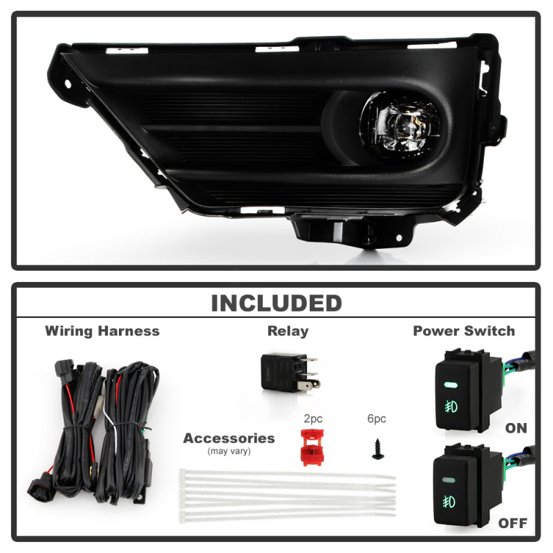 Spyder 20-22 Honda CRV (Excl Hybrid) OEM Full LED Fog Lights w/Switch - Clear (FL-HCRV20-LED-C)