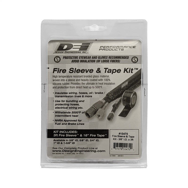 DEI  10470 Fire Sleeve and Tape Kit 3/8in I.D. x 3ft
