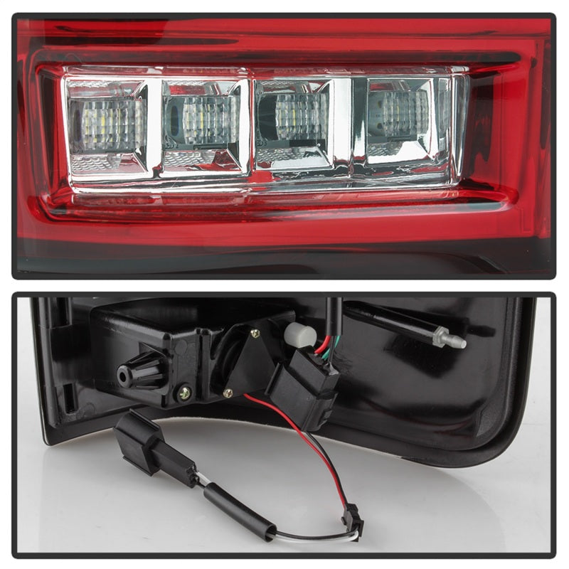 Spyder 5084194 fits Ford 04-08 F150 Styleside Tail Light V2 - LED - Red Clear A