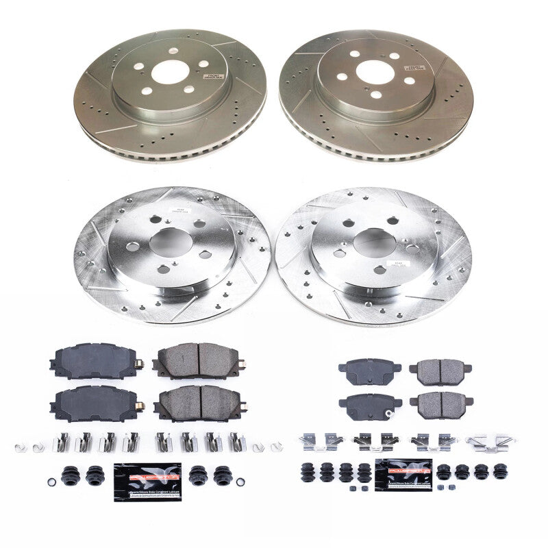 Power Stop K8634 fits Toyota Prius Prime Front and Rear Z23 Evolution Brake Kit