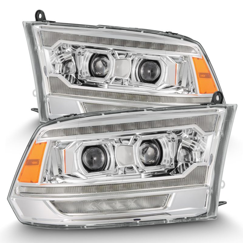 AlphaRex 880559 fits Dodge 09-18 Ram 2500 LUXX LED Proj Headlights Plank Style Chrm w/Activ Light/Seq Signal/DRL