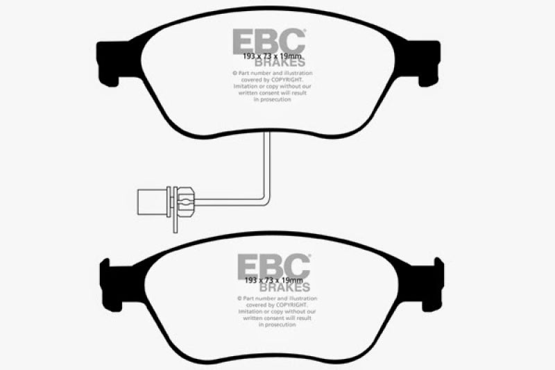 EBC DP21535 fits Audi 03-10 A8 Quattro 4.2 Greenstuff Front Brake Pads