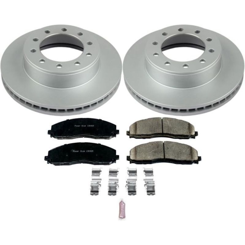 Power Stop CRK8029 2016 fits Ford F-350 Super Duty Front Z17 Coated Brake Kit