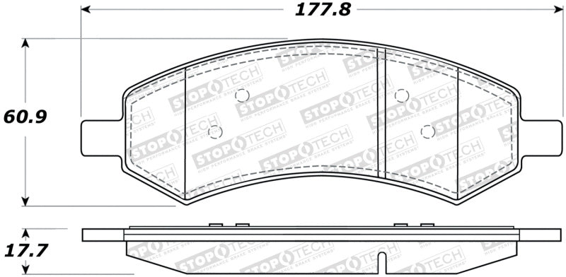 Stoptech 309.1084 Sport Brake Pads w/Shims and Hardware - Rear