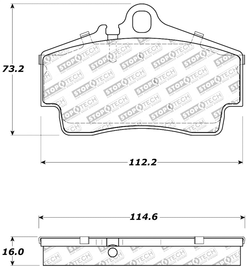 Stoptech 309.0738 Performance 97-04 fits Porsche Boxster / 00-08 Boxster S / 98-08 911 Rear Brake Pads