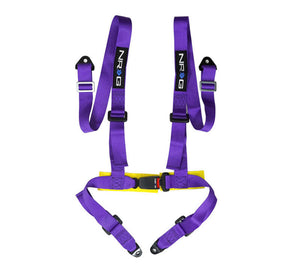 NRG SBH-4PC-SPP 4 Point Seat Belt Harness / Buckle Lock- Purple