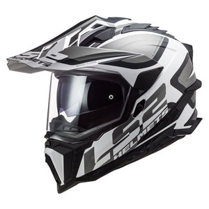 LS2 701-1113 Explorer XT Alter Adventure Motorcycle Helmet Medium Black/White