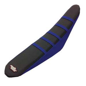 Motoseat HQV12514-232 Ribbed Traction Seat Cover  Blue/Black/Blue