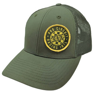 Pro Circuit 6720105 Checked Global Snapback Hat  Olive