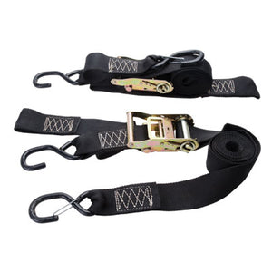 Rider Cargo 162-484-0001 Ratchet Soft Loop Wide Tie Downs W/Carabiner  Black