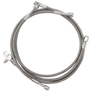 Streamline XP1K-R Rear UTV Steel Braided Brake Line Standard Length Silver