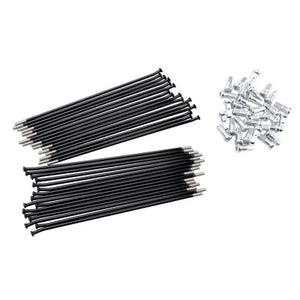 Tusk 1420290053 Motorcycle Spoke Kit - Rear 18" Black Spoke/Silver Nipple