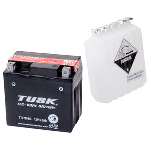 Tusk 1461700012 Tec-Core Battery with Acid TTZ7S Maintenance-Free