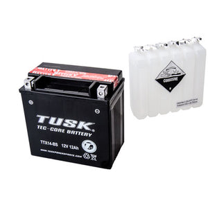 Tusk 1461700002 Tec-Core Battery with Acid TTX14BS Maintenance-Free