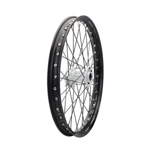 Tusk 1418490011 Impact Complete Wheel - Front 21 x 1.60 Blk Rim/Spoke /White Hub