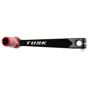 Tusk 1030850096 Folding Shift Lever  Black/Red Tip
