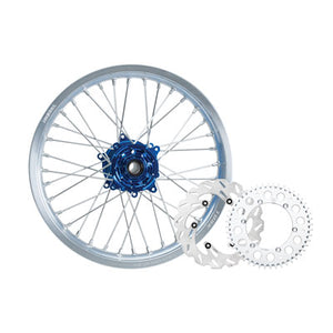 Tusk 1931330220 Impact Complete Rear Wheel Pkg 19x2.15 Silver Rim/Spk Blue Hub