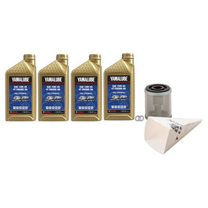 Tusk 1529860988 4-Stroke Oil Change Kit  Yamalube Hi-Perf. Synthetic 10W-40