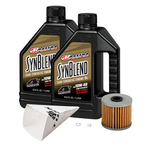 Tusk 1529860614 4-Stroke Oil Change Kit  Maxima Synthetic Blend 10W-40