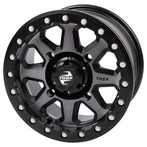 Tusk 2012070020 4/137  Uinta Beadlock Wheel 14x7 4.0 + 3.0 Gunmetal/Black