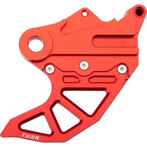 Tusk 1857240011 Rear Brake Caliper Support w/ Brake Disc Guard Red