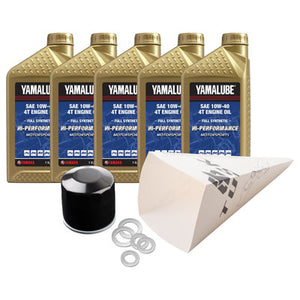 Tusk 1529860633 4-Stroke Oil Change Kit Yamalube Hi-Perf Full-Synthetic 10W-40