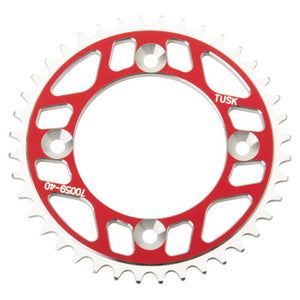 Tusk 2091670059 Rear Aluminum Sprocket 40 Tooth Red